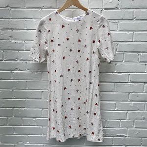 & Other Stories embroidered white bird dress